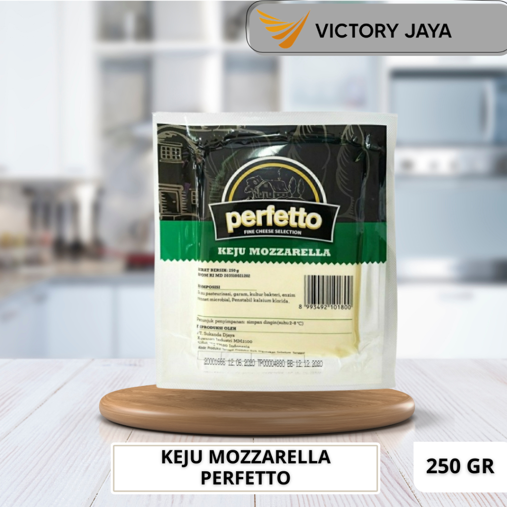 

Keju Mozarella perfetto 250 gr original kemasan pabrik