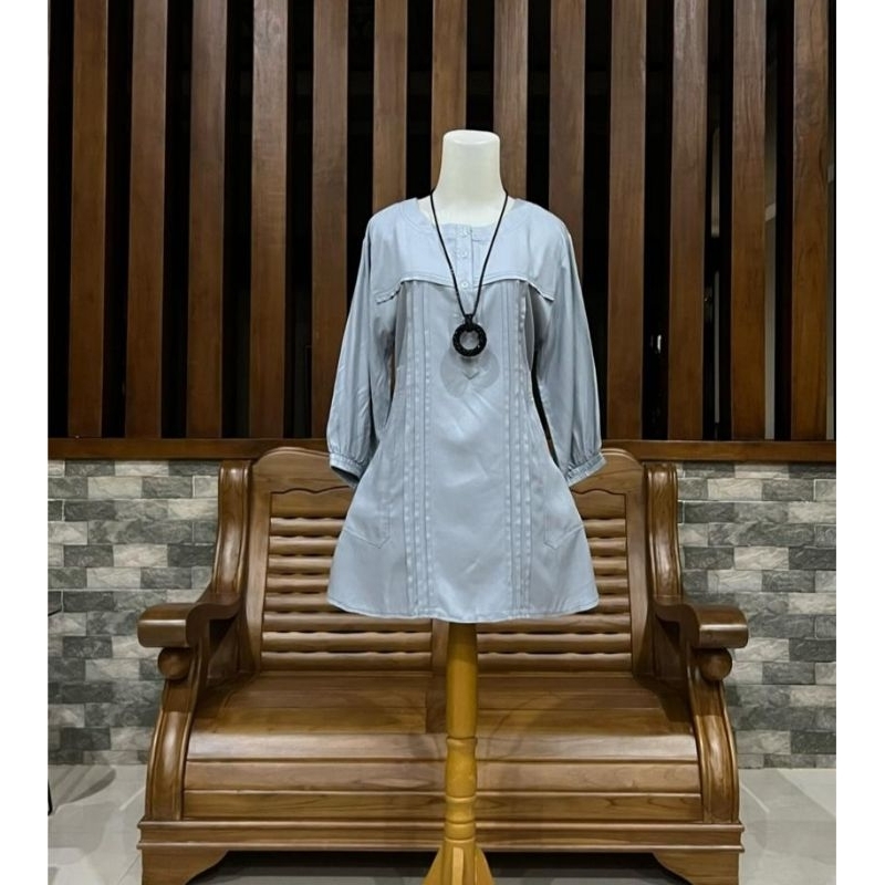 Blus Atasan Jumbo Rayon Twill