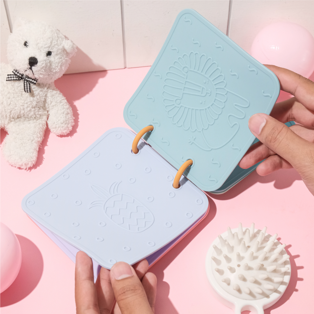 SCOORA Silicone Baby Bath Book Sensory Montessori / Mainan Buku Silikon Bertekstur