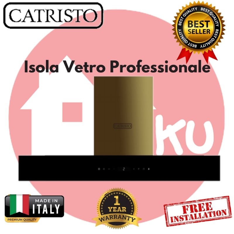 Cooker Hood Catristo Isola Vetro Professionale Island Hood