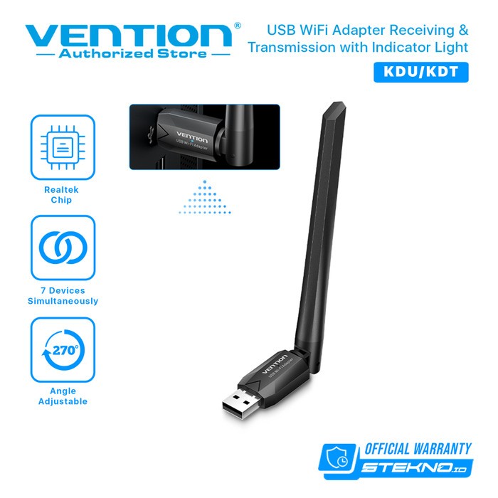 Vention Wireless USB Adapter Dongle WiFi Dual Band Antena KDU & Wi-Fi 6 KDW