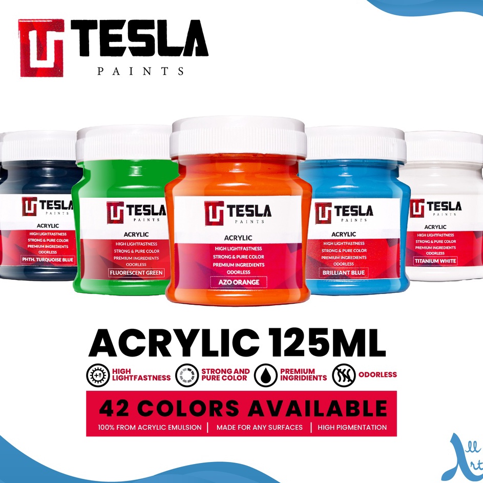 

Tesla Acrylic Paint Color 125ml Mural Titanium White