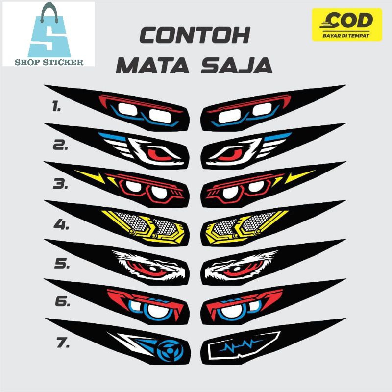 Stiker lampu mata Aerox new | stiker stiker lampu mata Aerox new