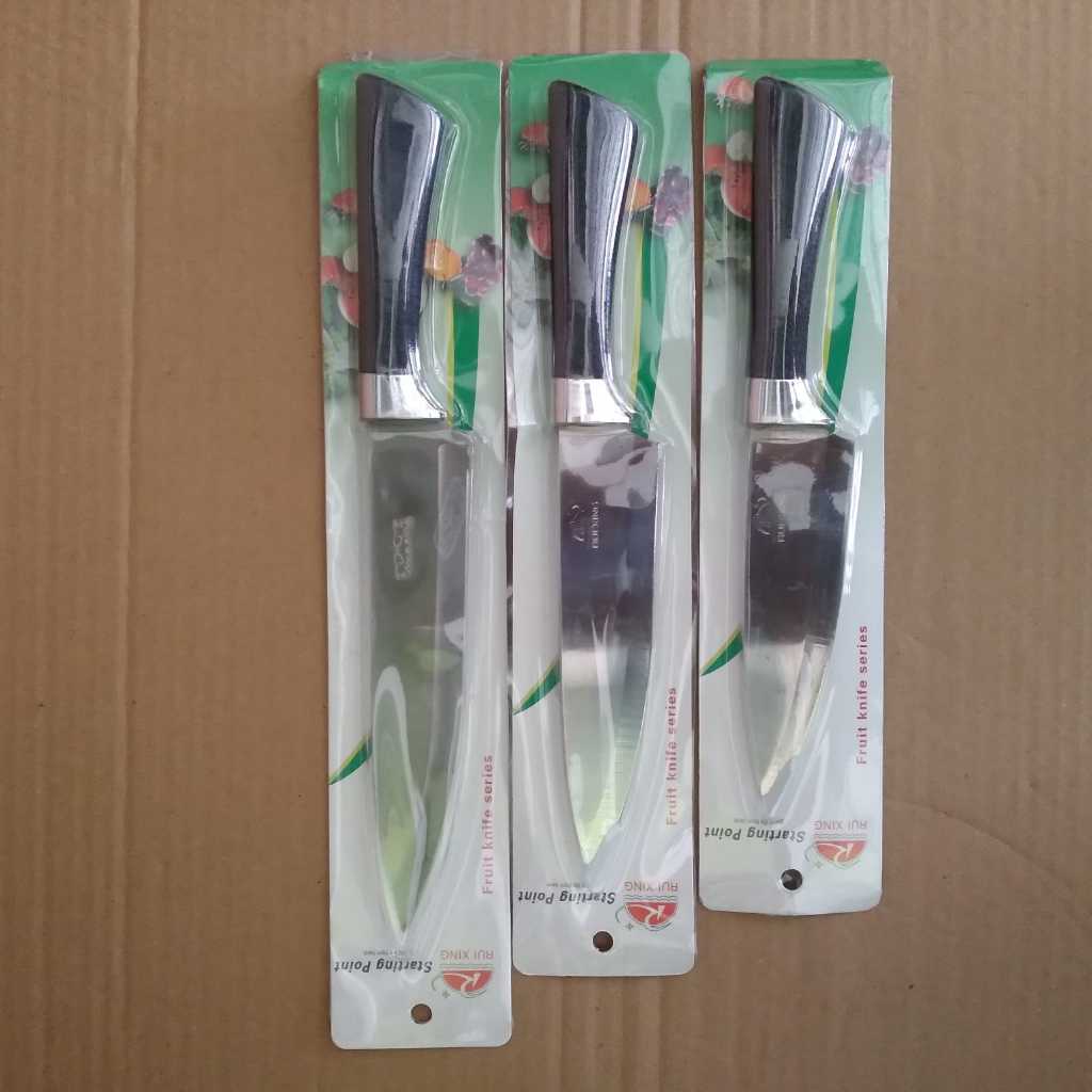 Pisau Stenles - Ruixing gagang hitam