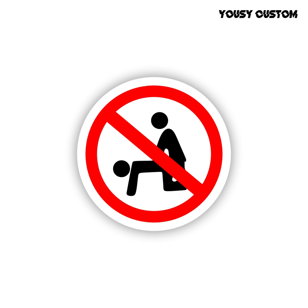 

Stiker Dilarang Anu Cuting Laminasi Glosy