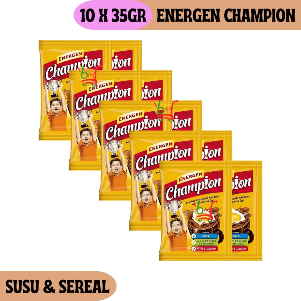 

Energen Champion Susu Cokelat 4in1 Kemasan Renceng