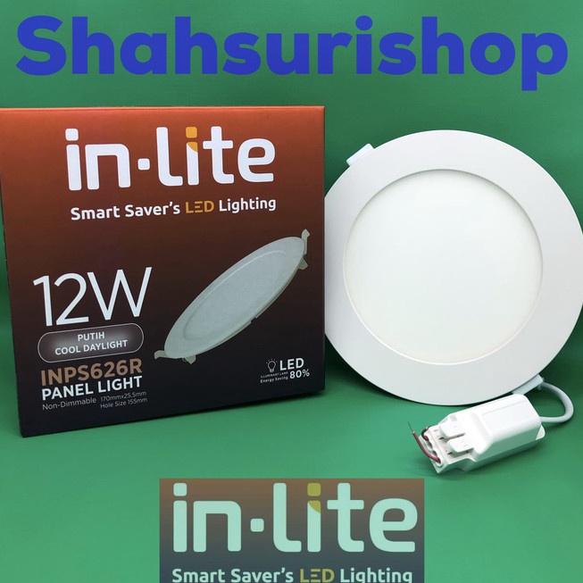 LED PANEL INLITE INLITE 12W 12 W 12WATT BULAT INPS 628R