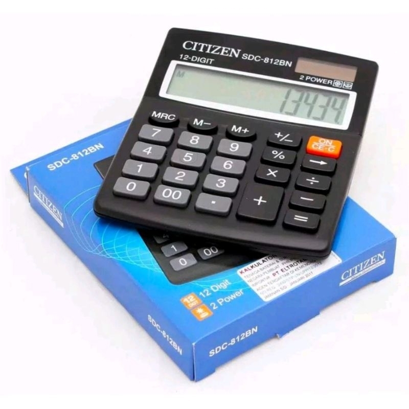 

KALKULATOR CITIZEN SDC 812 BN 12 DIGIT ANGKA/KALKULATOR 2 POWER /STEP CHECK CORRECT
