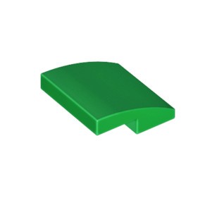 Lego Green Part 15068 Slope, Curved 2 x 2