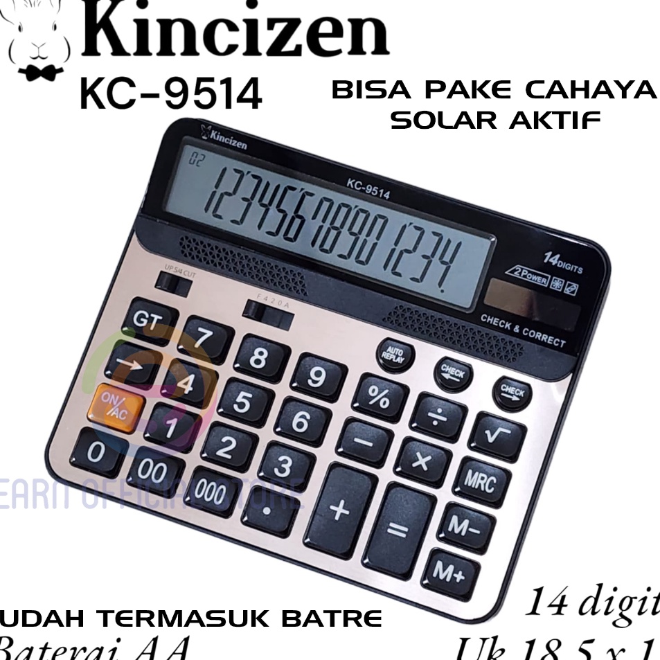 

Terjangkau KALKULATOR DAGANG CT 9514 CT9514 KALKULATOR DAGANG BESAR SUPER ENAK 2 POWER KALKULATOR CITIZ