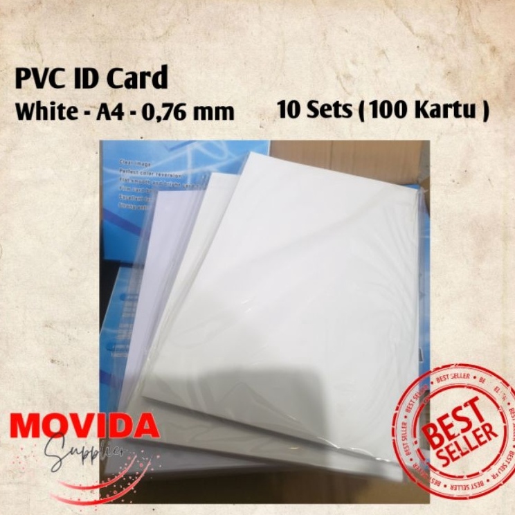 

Hot Sale PVC Id Card Kes PVC Id Card A4 Inkjet PVC Id Card A4 isi 1 sets 1 kartu