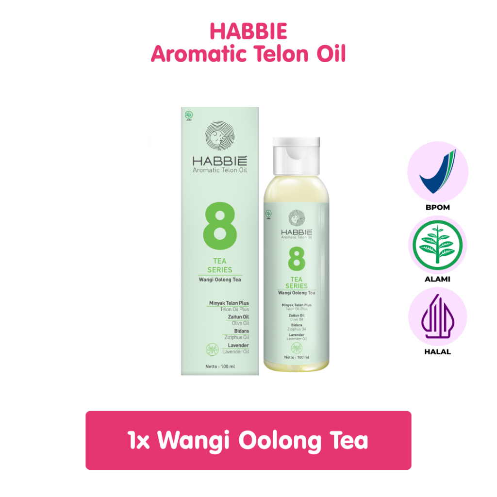 No 8 Oolong Tea Minyak Telon Aromatic Habbie BPOM Aman untuk Bayi dan Anak Tea Series