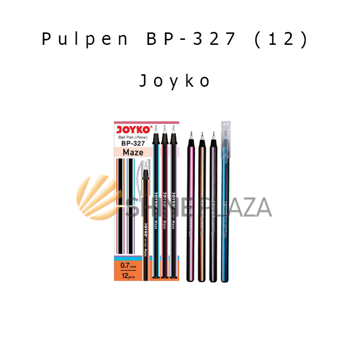 

[PACK] Pulpen Pena Joyko Maze 0.7mm BP-327 1 Pak Isi 12 Bolpen Ball Pen Hitam Murah