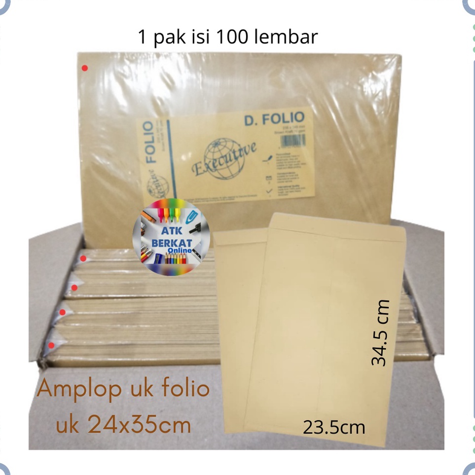 

Readystock Amplop Coklat Folio