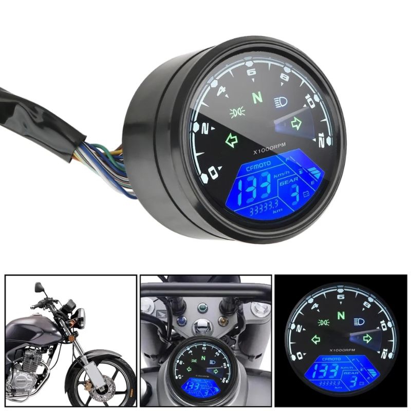 speedometer spidometer digital bulat babon motor cb rxking Tiger universal
