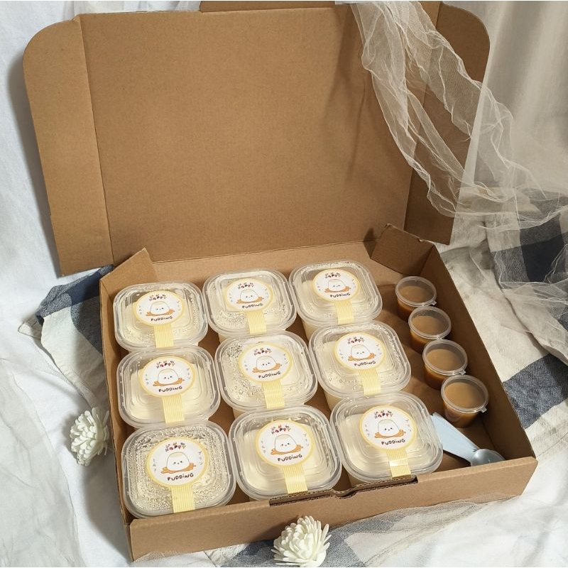 

(PO SEHARI) puding susu premium salted caramel isi 9pcs (sameday&instant)