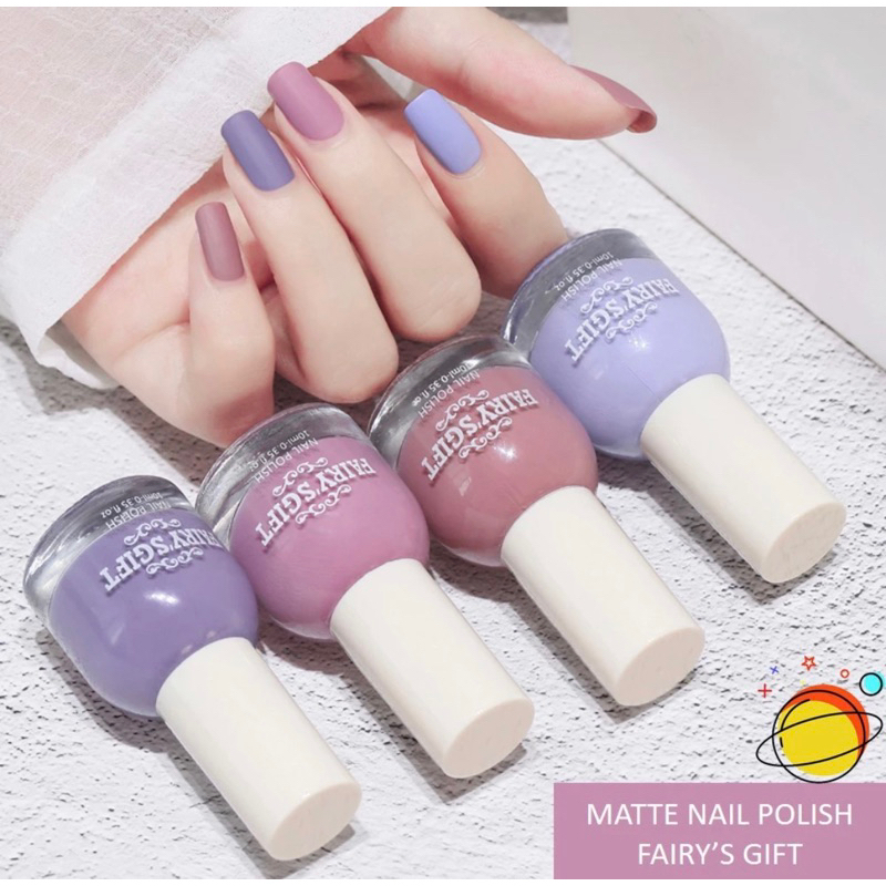 KUTEK MATTE TIDAK PEEL OFF NAIL POLISH FAIRY'S GIFT  HALAL KUTEK KUTEKS KUTEX  TIDAK BERACUN (TANPA 