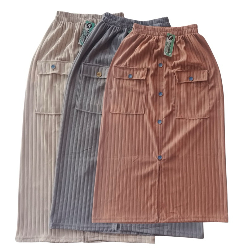 ROK CARGO KANCING ANAK 6-17 TAHUN ROK KNIT CARGO ANAK ROK CARGO
