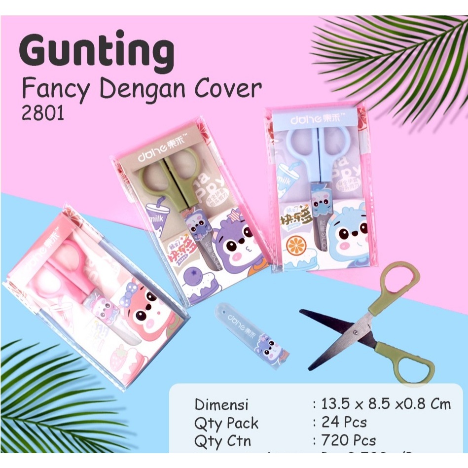 

GUNTING KERTAS ANAK + TUTUP LUCU PASTEL UJUNG SUDUT TUMPUL GUNTING SERBAGUNA 8103