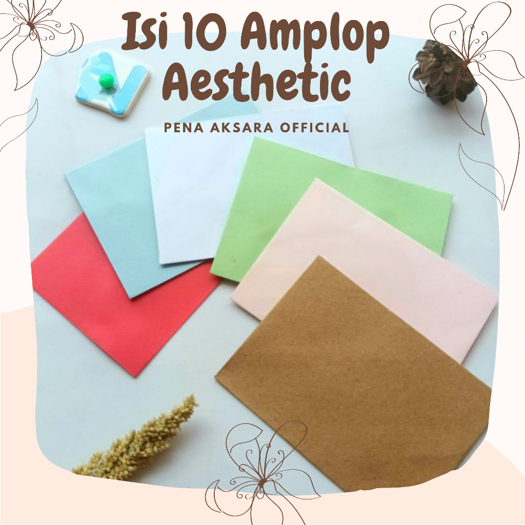 ISI 10 AMPLOP AESTHETIC WARNA / AMPLOP ANGPAU WARNA / AMPLOP KONDANGAN / AMPLOP UANG