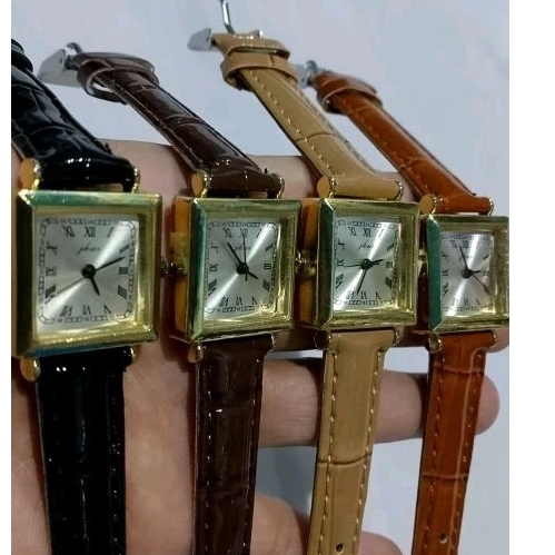 jam analog jam tangan wanita casual kotak