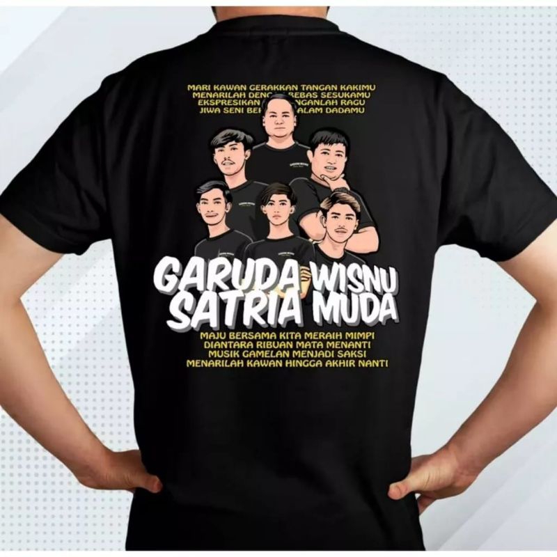 Kaos Tim Gwsm / Baju t-shirt Fans Garuda Wisnu Satria Muda ~ Free sticker