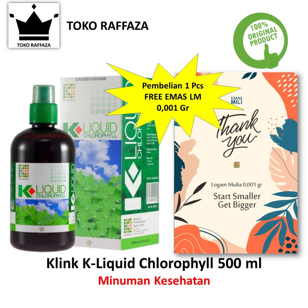 

Klink Klorofil K Liquid Chlorophyll Minuman Kesehatan 500 ml