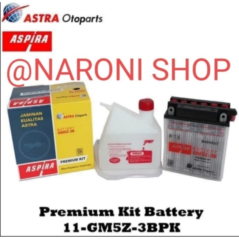 Aki motor GM5Z-3B kit Aki Basah aki Mio Supra Jupiter Shogun Vega smash Astrea Grand Legenda