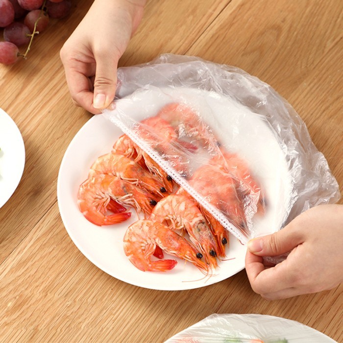 Karet Penutup Makanan Wrap Plastik Penutup Makanan Karet FoodGrade Pelindung Buah Sayur Dalam Kulkas