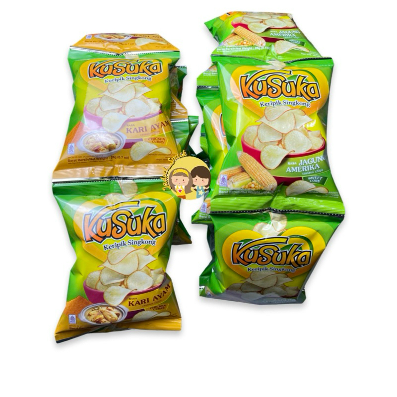 

Kusuka Keripik Singkong 10 X 20 gr Rasa Kari Ayam Jagung by Jadoel_Snack