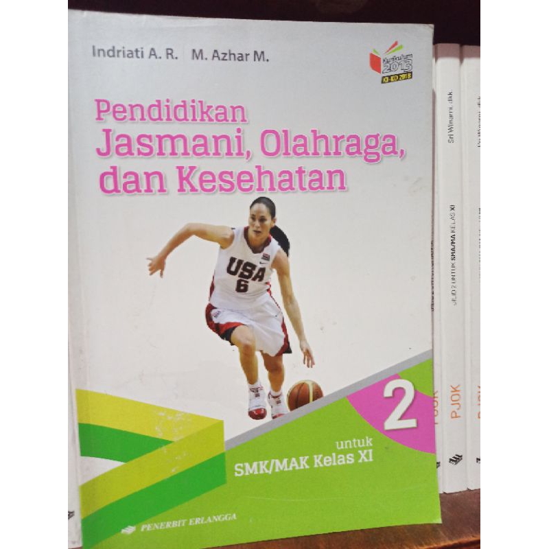 BUKU BEKAS PJOK PENJASORKES KELAS 2 11 XI SMK ERLANGGA KURIKULUM 2013 KI-KD 2018