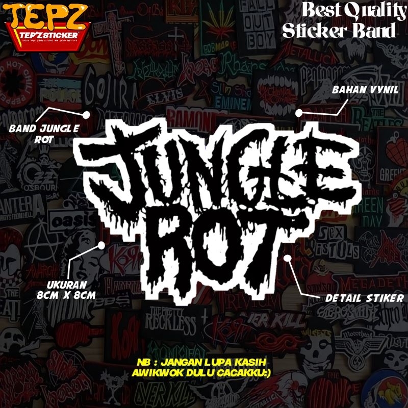 STIKER STICKER (BAND JUNGLE ROT) STIKER BAND|STIKER METAL|STIKER AESTHETIC|STIKER TUMBLR