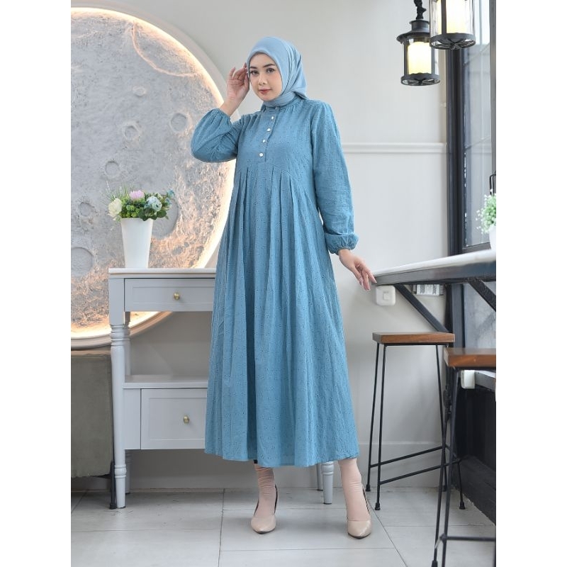 ARSYAKAYLA MIDI DRESS KATUN BOLONG IMPORT MIDI DRESS DEWASA PREMIUM