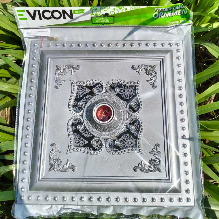 Fitting Lampu Plafon Ornamen PVC 30x30 Elegan || Fitting Lampu Plafon Ornamen PVC Anti Bocor