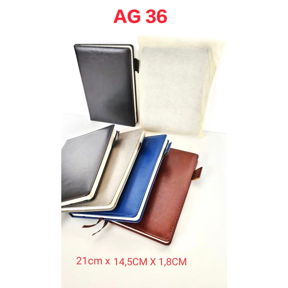 

TERMURAH AG 36 Agenda Memo Buku Tulis Cover Kulit Bisa Custom Note Book A5