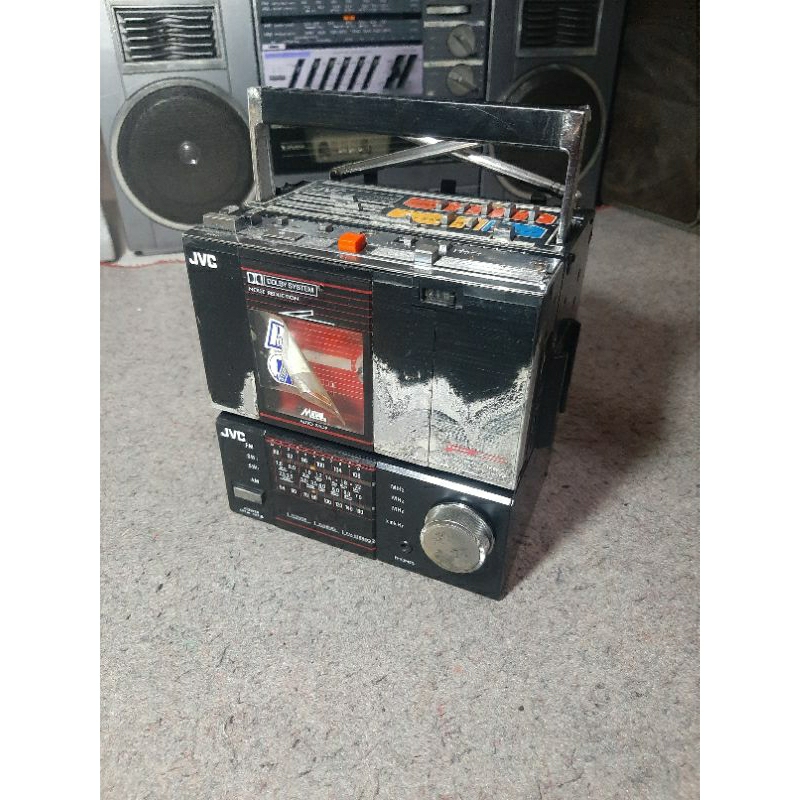 VINTAGE MINI BOOMBOX JVC PC-100 JAPAN TAPE WALKMAN RADIO RARE ITEM NYALA