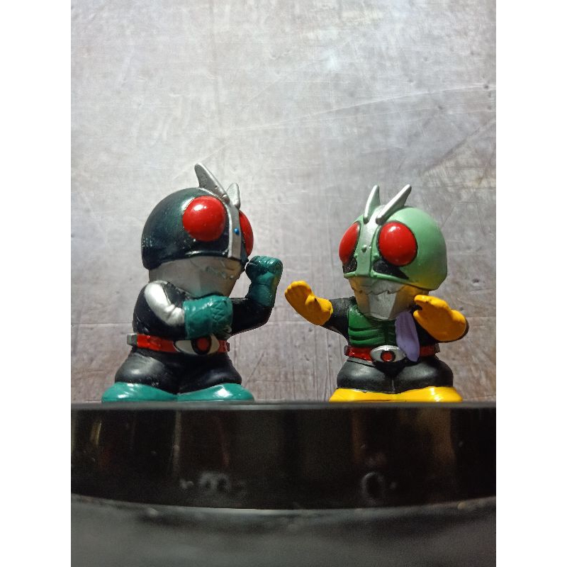 Figure Vinyl Fingerdoll Kamen Rider Showa Character Kamen Rider 1 vs Shocker Rider Chibi Set