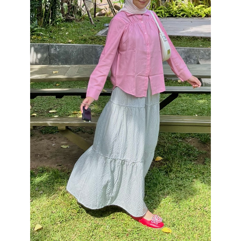 Upeu.clo HANNI SKIRT/ GINGHAM SKIRT/ Korean style/ Rok korea