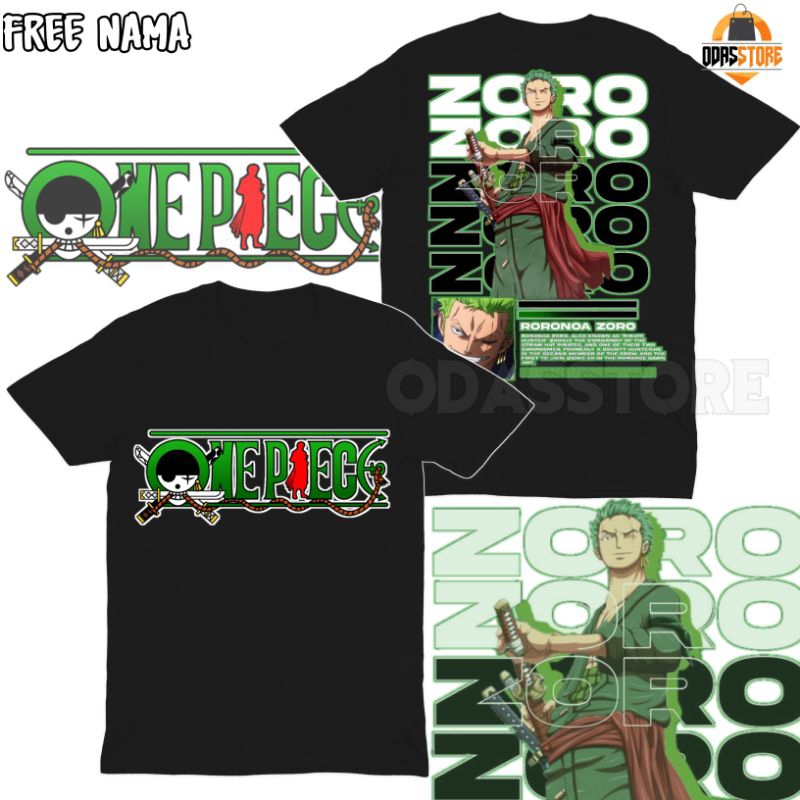 Bisa cod Baju Kaos Anak Anak Zoro One Piece New Pakaian Baju Anak Cartoon Anaime One Piece