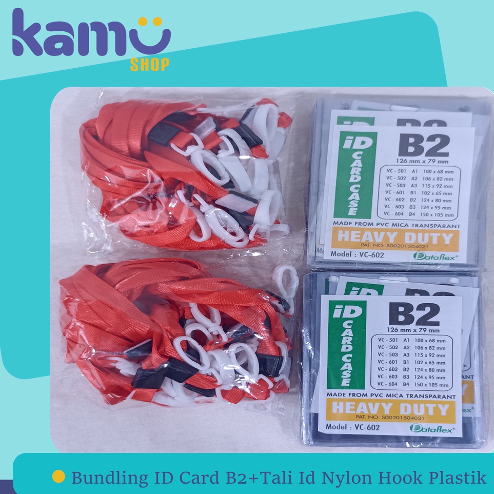 

Bundling 4Pcs ID Card B2 4Pcs Tali ID Card Nylon Hook Plastik NYLKP