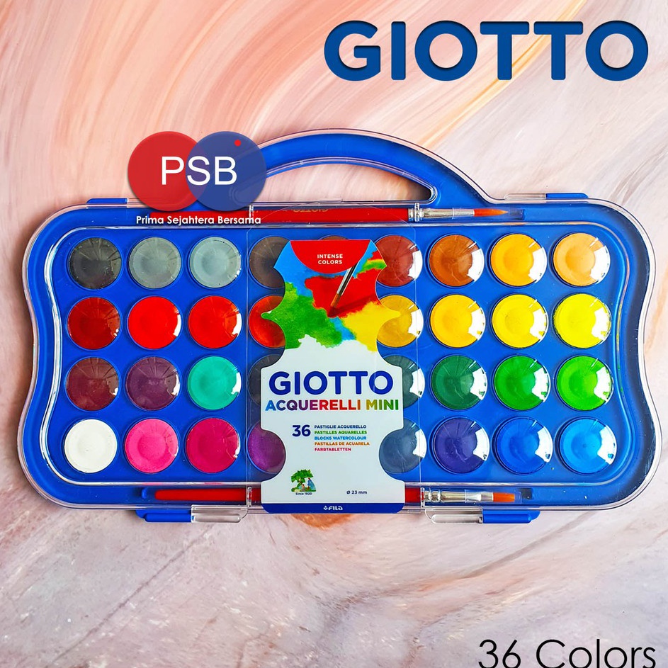 

Giotto Acquerelli mini 36 Warna Cat Air Giotto Set 36 D 23mm