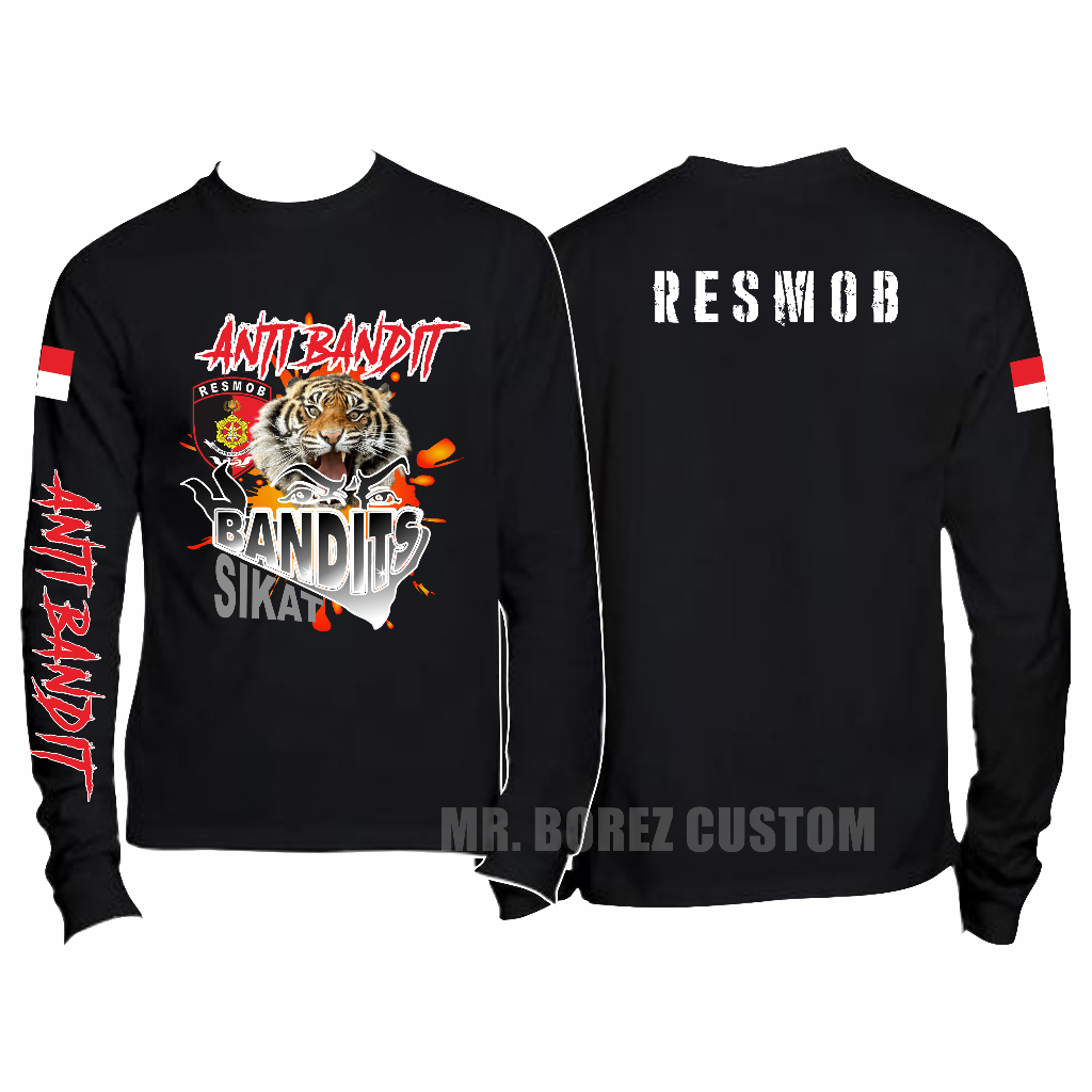 Kaos Resmob Anti Bandit Lengan Panjang / Kaos Anti Bandit Lengan pendek / Baju Kaos Resmob