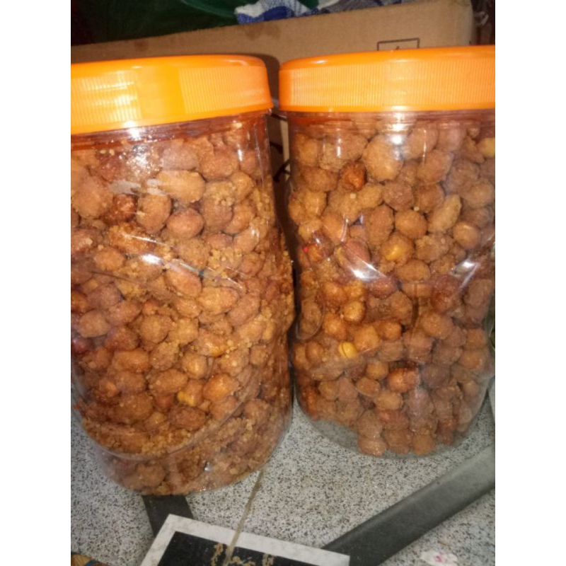 

500 gr /setengah kilo/Kacang Telur asli banua ,free toples ,kacang manis ,kacang telur manis tanpa pemanis buatan
