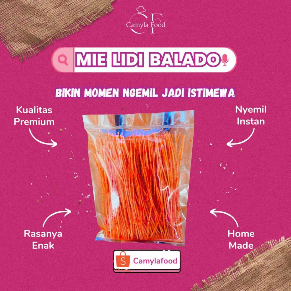

Mie Lidi Balado 100 gr - Mie Lidi Camylafood