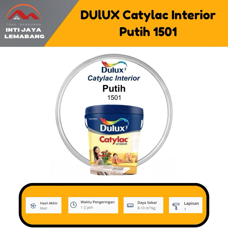 Dulux Catylac Interior 5kg Putih 1501