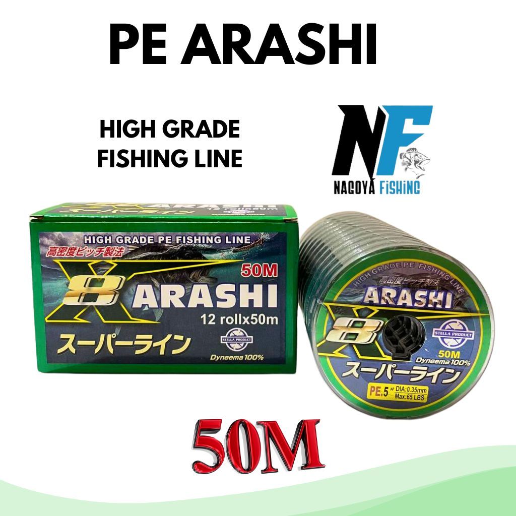 PE/ Benang Senar STELLA ARASHI X8 DYNEEMA 100% Dark Green
