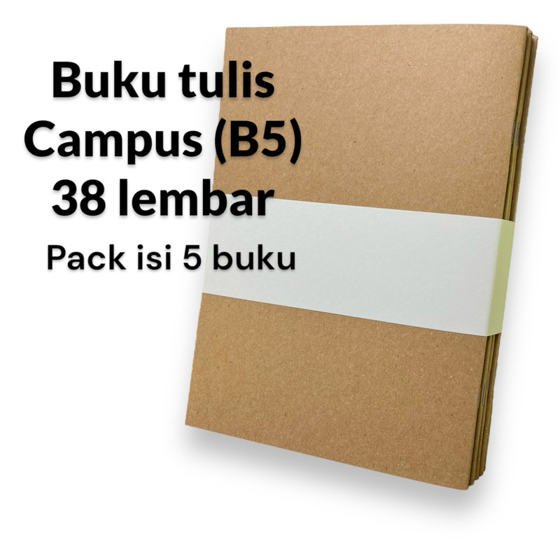 

Buku Tulis Campus B5 catatan sekolah per pack isi 5 tidak perlu sampul