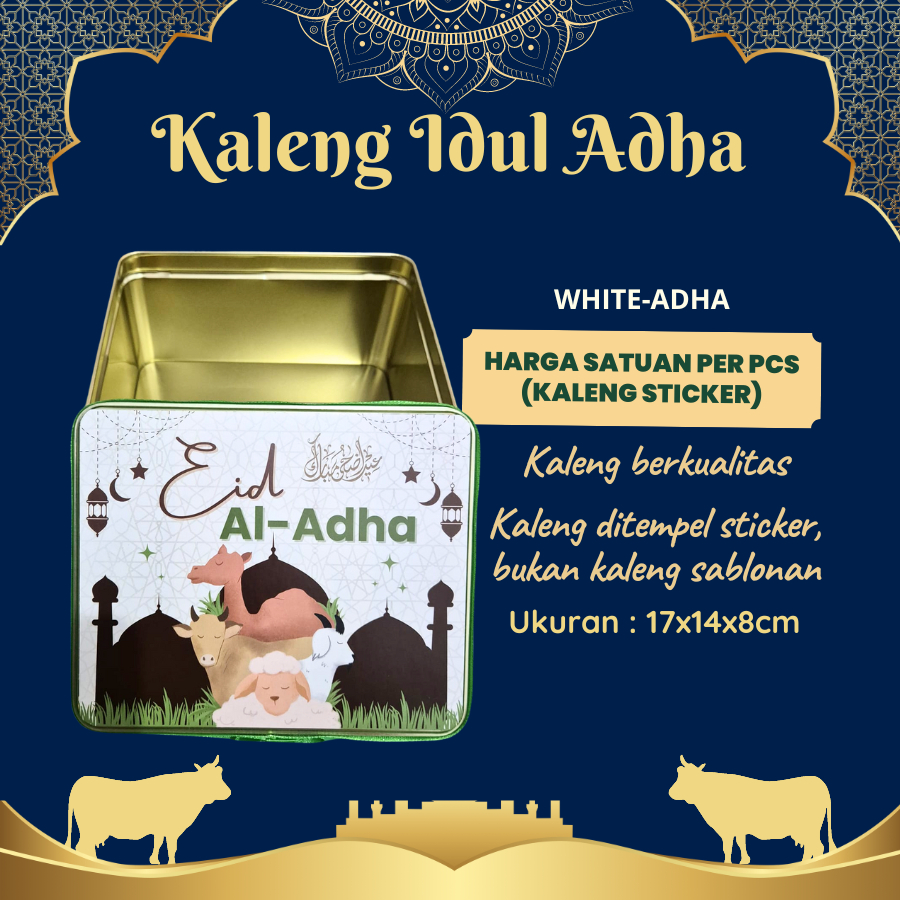 

Box Hampers Adha Lebaran Haji Kaleng Kotak Eid Al Adha White Hapunni