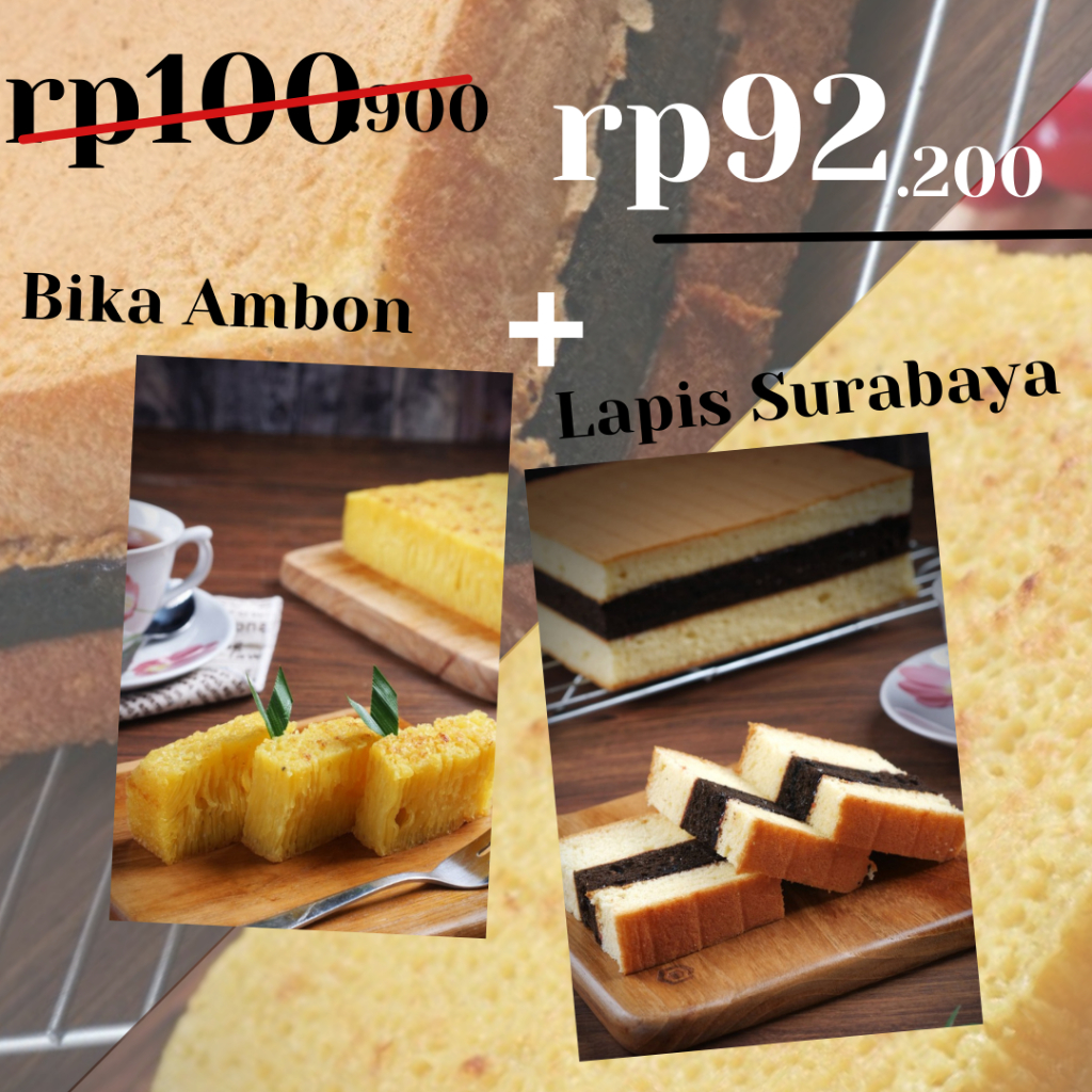 

Paket Isi 2 Box Kue Lapis Surabaya Bika Ambon Khas Medan Kue Tradisional