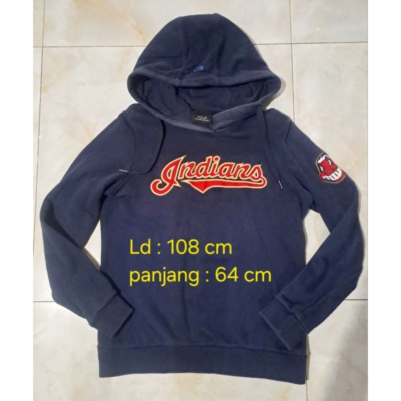 Jaket hoodie dari MLB indians